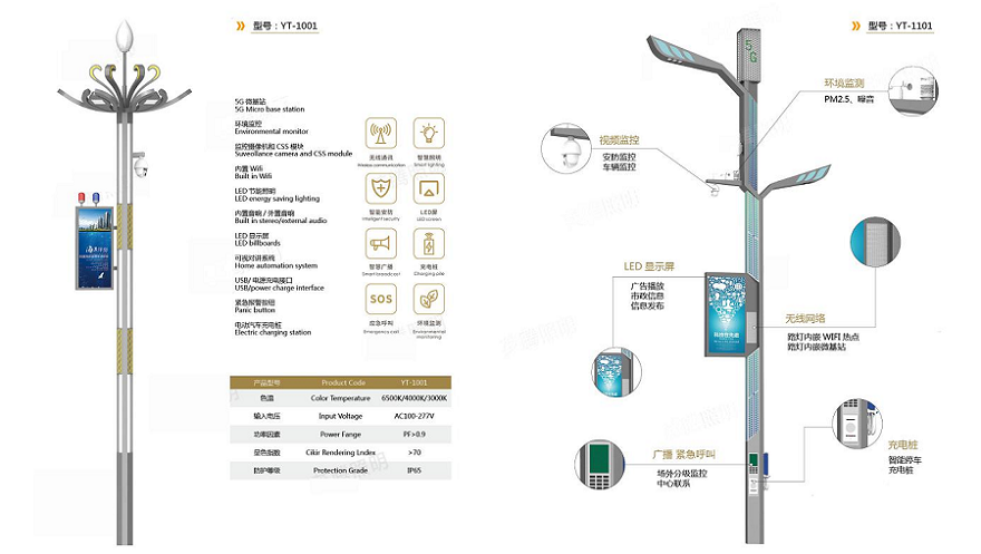 智慧路灯灯杆